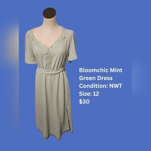 Bloomchic Mint Green Bohemian Dress